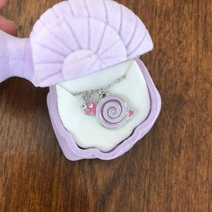 NIB SNAIL Silver-tone Snail necklace w/box